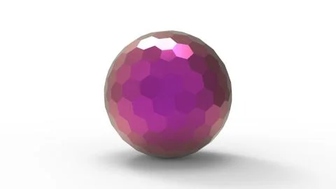 3d rendering of colored polyhedron models isolated in a studio background Stock Illustration