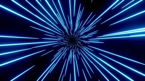 3d rendering colored warp loop Star burst 4K Stock Footage 129787020