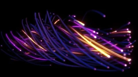 3D rendering of a colorful abstract background of strings Stock Illustration