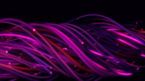 3D rendering of a colorful abstract background of strings Stock Illustration