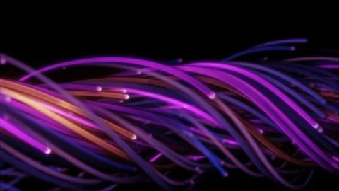 3D rendering of a colorful abstract background of strings Stock Illustration