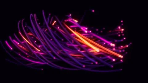 3D rendering of a colorful abstract background of strings 스톡 일러스트