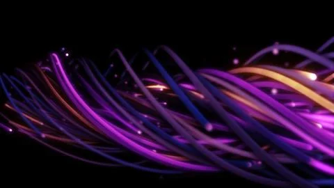 3D rendering of a colorful abstract background of strings 스톡 일러스트
