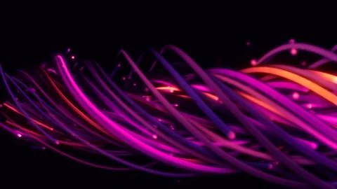 3D rendering of a colorful abstract background of strings Stock Illustration