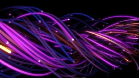 3D rendering of a colorful abstract background of strings Stock Illustration