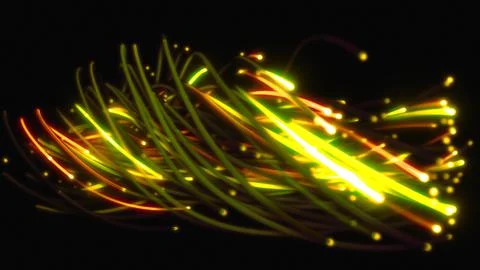 3D rendering of a colorful abstract background of strings Stock Illustration