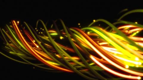 3D rendering of a colorful abstract background of strings Stock Illustration