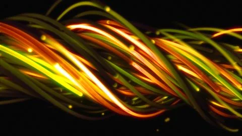 3D rendering of a colorful abstract background of strings Stock Illustration