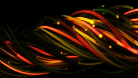 3D rendering of a colorful abstract background of strings Stock Illustration