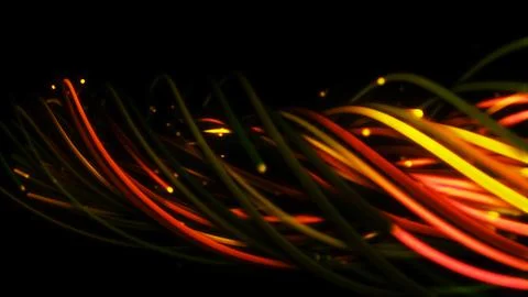 3D rendering of a colorful abstract background of strings Stock Illustration