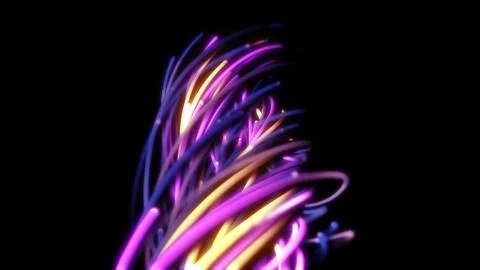 3D rendering of a colorful abstract background of strings 스톡 일러스트
