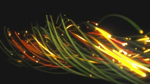 3D rendering of a colorful abstract background of strings Stock Illustration