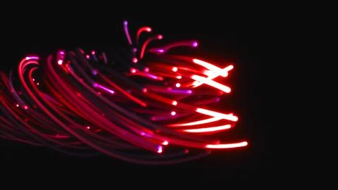 3D rendering of a colorful abstract background of strings Stock Illustration