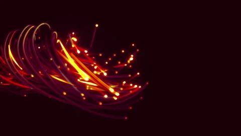 3D rendering of a colorful abstract background of strings Stock Illustration