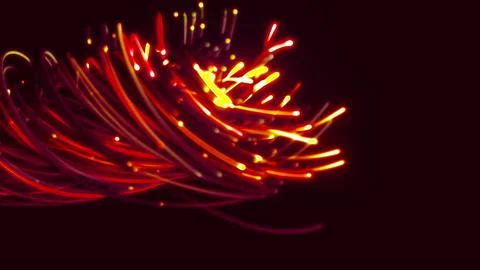 3D rendering of a colorful abstract background of strings Stock Illustration