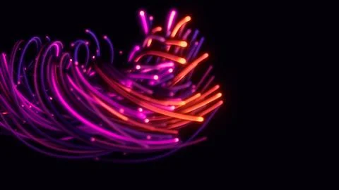 3D rendering of a colorful abstract background of strings Illustrazione stock