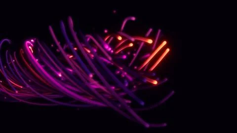 3D rendering of a colorful abstract background of strings Stock Illustration