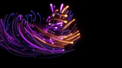 3D rendering of a colorful abstract background of strings Stock Illustration