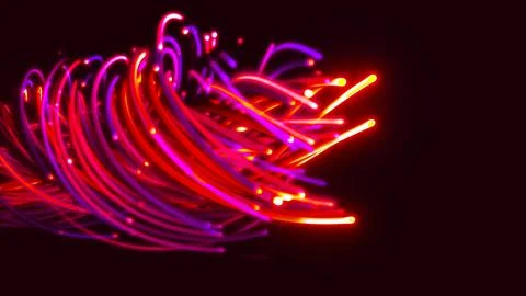 3D rendering of a colorful abstract background of strings Stock Illustration