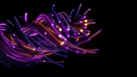 3D rendering of a colorful abstract background of strings Stock Illustration