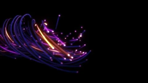 3D rendering of a colorful abstract background of strings Stock Illustration