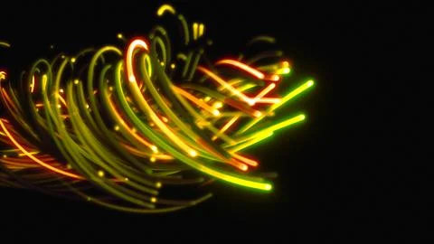 3D rendering of a colorful abstract background of strings Stock Illustration
