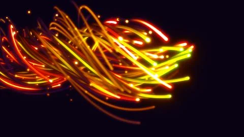 3D rendering of a colorful abstract background of strings Stock Illustration