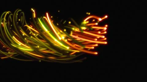 3D rendering of a colorful abstract background of strings Stock Illustration