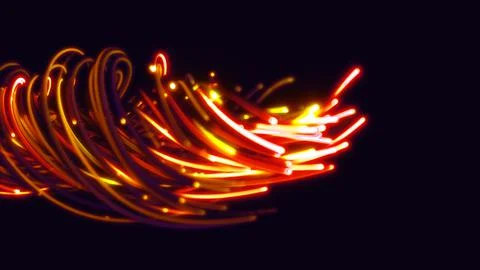 3D rendering of a colorful abstract background of strings Stock Illustration