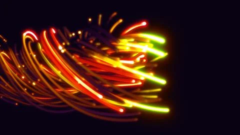3D rendering of a colorful abstract background of strings 스톡 일러스트