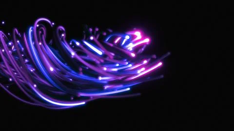 3D rendering of a colorful abstract background of strings Stock Illustration