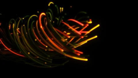 3D rendering of a colorful abstract background of strings Illustrazione stock