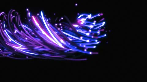 3D rendering of a colorful abstract background of strings Stock Illustration