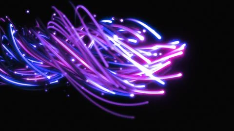 3D rendering of a colorful abstract background of strings Illustrazione stock