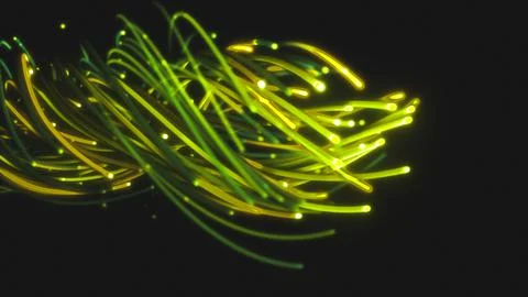 3D rendering of a colorful abstract background of strings Stock Illustration