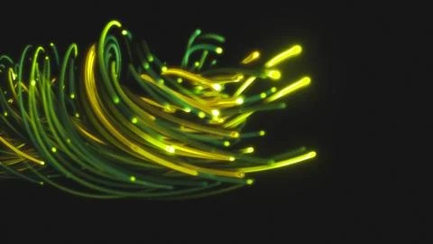 3D rendering of a colorful abstract background of strings Stock Illustration