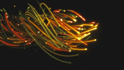 3D rendering of a colorful abstract background of strings Stock Illustration