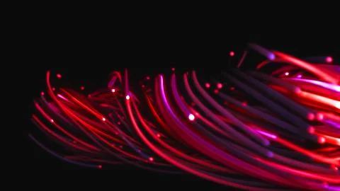 3D rendering of a colorful abstract background of strings Stock Illustration