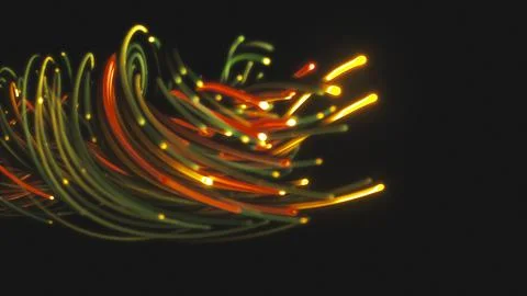 3D rendering of a colorful abstract background of strings 스톡 일러스트