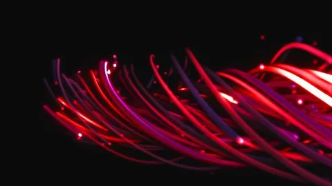 3D rendering of a colorful abstract background of strings Illustrazione stock