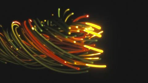 3D rendering of a colorful abstract background of strings Stock Illustration