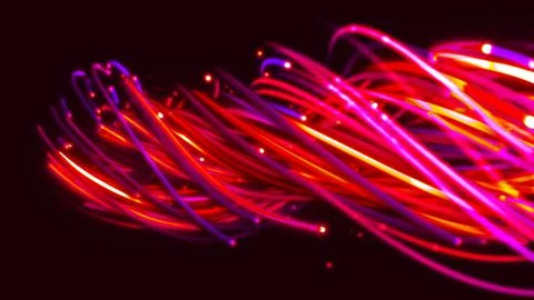 3D rendering of a colorful abstract background of strings Stock Illustration