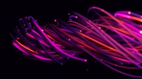 3D rendering of a colorful abstract background of strings Stock Illustration