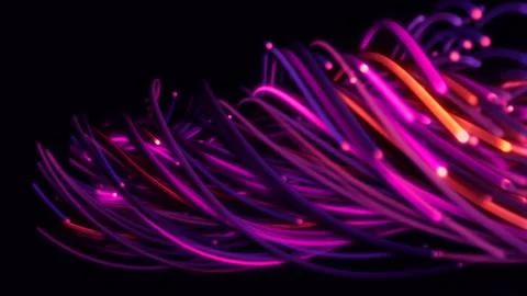 3D rendering of a colorful abstract background of strings Stock Illustration