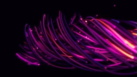 3D rendering of a colorful abstract background of strings Stock Illustration