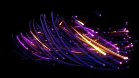 3D rendering of a colorful abstract background of strings Illustrazione stock