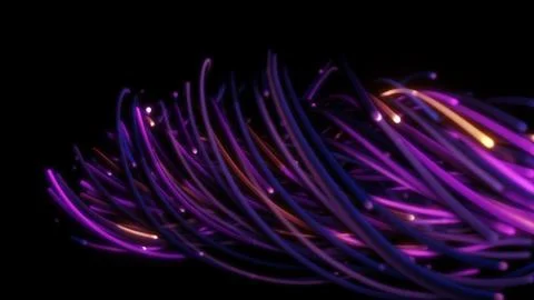 3D rendering of a colorful abstract background of strings Illustrazione stock