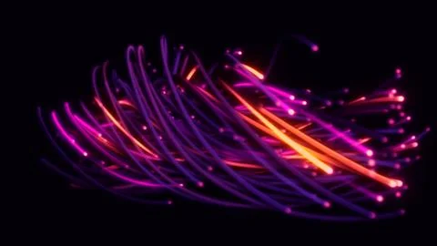 3D rendering of a colorful abstract background of strings Stock Illustration