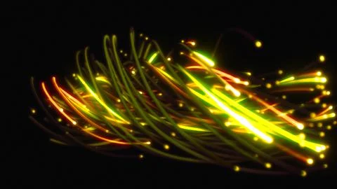 3D rendering of a colorful abstract background of strings Stock Illustration