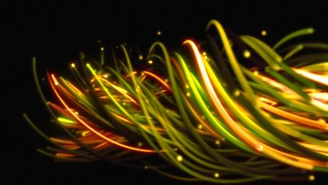 3D rendering of a colorful abstract background of strings Stock Illustration
